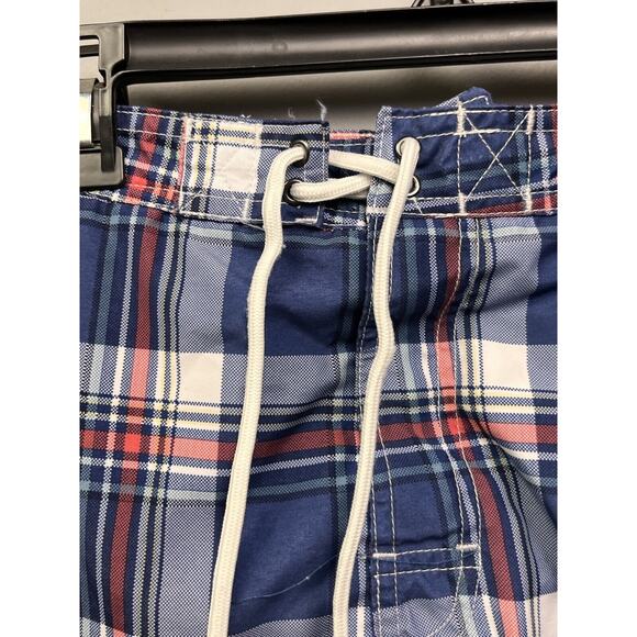 Ralph‎ Lauren Chaps Swim Shorts Trunks Mens Large Blue Plaid Lined Board Prep - Picture 8 of 9